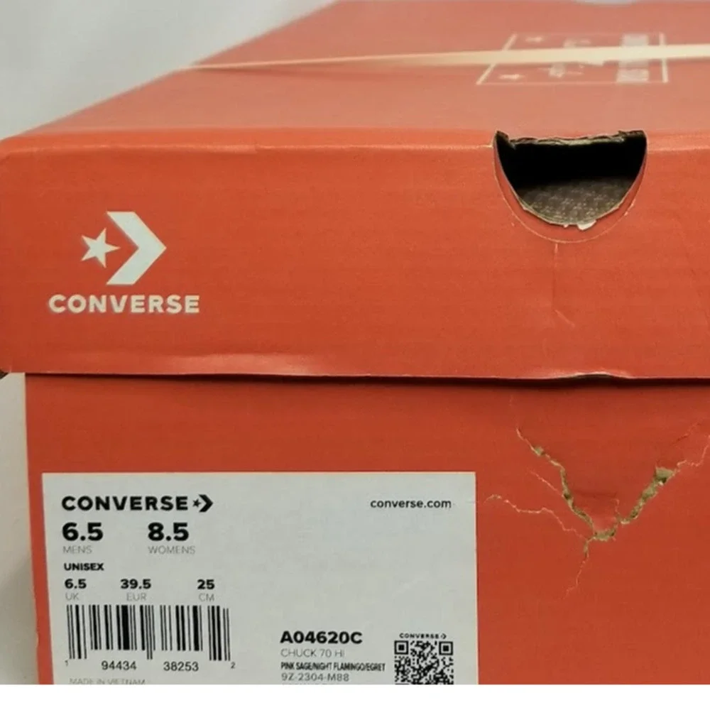 Converse Women  CTAS Chuck 70 Mixed Material Sneakers Size 8.5 Pink A04620C NWT - Picture 8 of 8